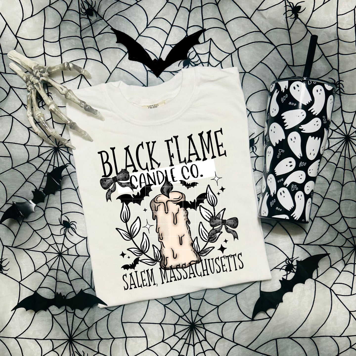 Black Flame Candle | DTF Transfer | POD